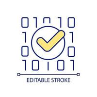 Proper data management RGB color icon. Computer science. Operational efficiency. Machine learning process. Isolated vector illustration. Simple filled line drawing. Editable stroke.