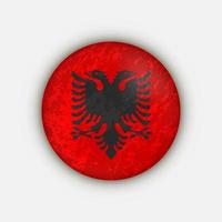 Country Albania. Albania flag. Vector illustration.