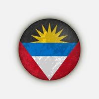 Country Antigua and Barbuda. Antigua and Barbuda flag. Vector illustration.