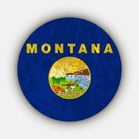 Montana state flag. Vector illustration.