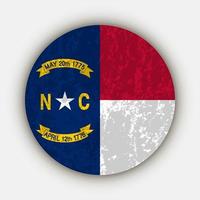 North Carolina state flag. Vector illustration.