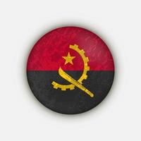 Country Angola. Angola flag. Vector illustration.