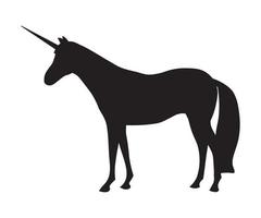 black silhouette, unicorn shadow vector