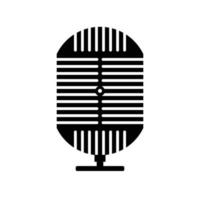 Microphone icon vector illustration. Retro microphone sign.