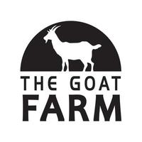 el logotipo de la granja de cabras vector