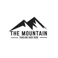 logotipo de vector de montaña personalizado