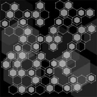 electrónica de seguridad hexagonal para seguridad con concepto de vector de holograma para pantalla de negocio de fondo de elemento de tecnología futura