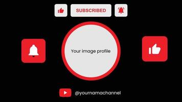 youtube logo and benner, with subscribe icon and like icon vector