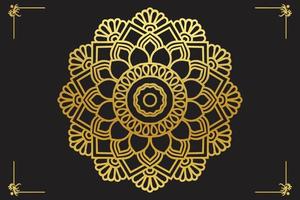 Mandala design, luxury gold background colourful mandala design Vector