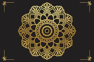 Mandala design, luxury gold background colourful mandala design Vector