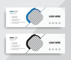 Elegant Corporate Minimal email signature Flat Mail template or email footer and personal Business Mobile Corporate EMAIL signature, Modern and minimalist email signature or email footer template, vector