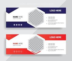 Business vector email signature design template design, minimal, creative signature design personal corporate email banner templates for social media cover or web, Ads. Digital mail transfer design.