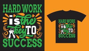 Hard work is the key to success vector