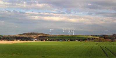 Wind energy on the village. photo