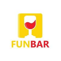 fun bar brand logo vector