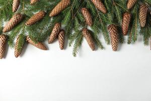 Original Christmas tree background. Merry Christmas tree greeting card. Happy New Year 2023 photo