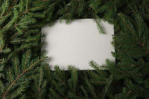 Original Christmas tree background. Merry Christmas tree greeting card. Happy New Year 2023 photo