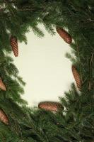 Original Christmas tree background. Merry Christmas tree greeting card. Happy New Year 2023 photo