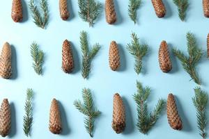 Original Christmas tree background. Merry Christmas tree greeting card. Happy New Year 2023 photo