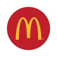 McDonald's logo on transparent white background vector