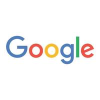 Google wordmark on transparent white background vector