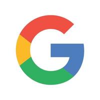 Google logo on transparent white background vector