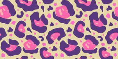 Y2k leopard seamless background. Psychedelic pink leopard print. Seamless abstract animal, skin pattern. Trendy illustration. Vector graphic illustration