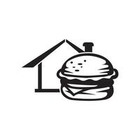 ilustración de icono de vector de logotipo de hamburguesa