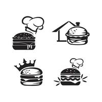 ilustración de icono de vector de logotipo de hamburguesa