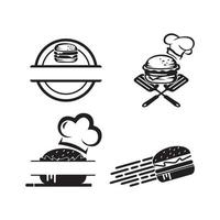 Burger logo vector icon illustration