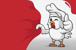 chef chicken vector design element template