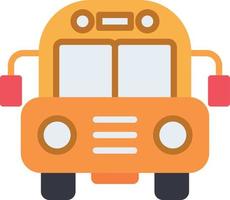 icono plano del autobús escolar vector
