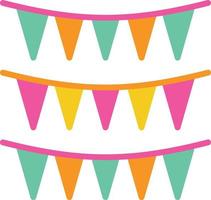 Bunting Flat Icon vector