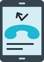 Missed Call Flat Icon vector