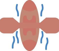 Rowing Boat Flat Icon vector