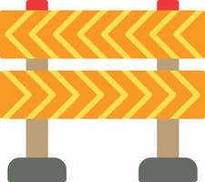 Road Block Flat Icon vector
