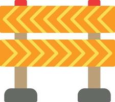 Road Block Flat Icon vector