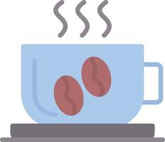 icono plano de café caliente vector