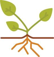 Plant Roots Flat Icon vector