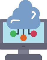 Cloud Computing  Flat Icon vector