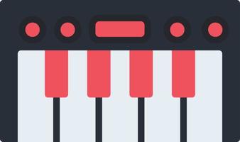 icono plano de piano vector