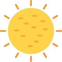 sol, plano, icono vector