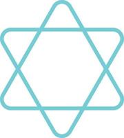 Hexagram Flat Icon vector