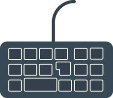 icono de teclado plano vector