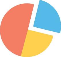 Pie Graph Flat Icon vector