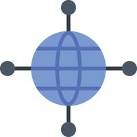 Global Infrastructure Flat Icon vector