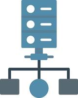 Cluster Computing Flat Icon vector