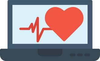 Heart Rate Flat Icon vector