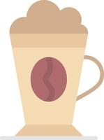 icono plano de café con leche vector