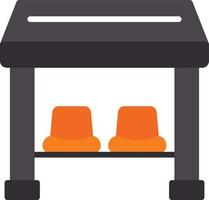 Team Bench Flat Icon vector